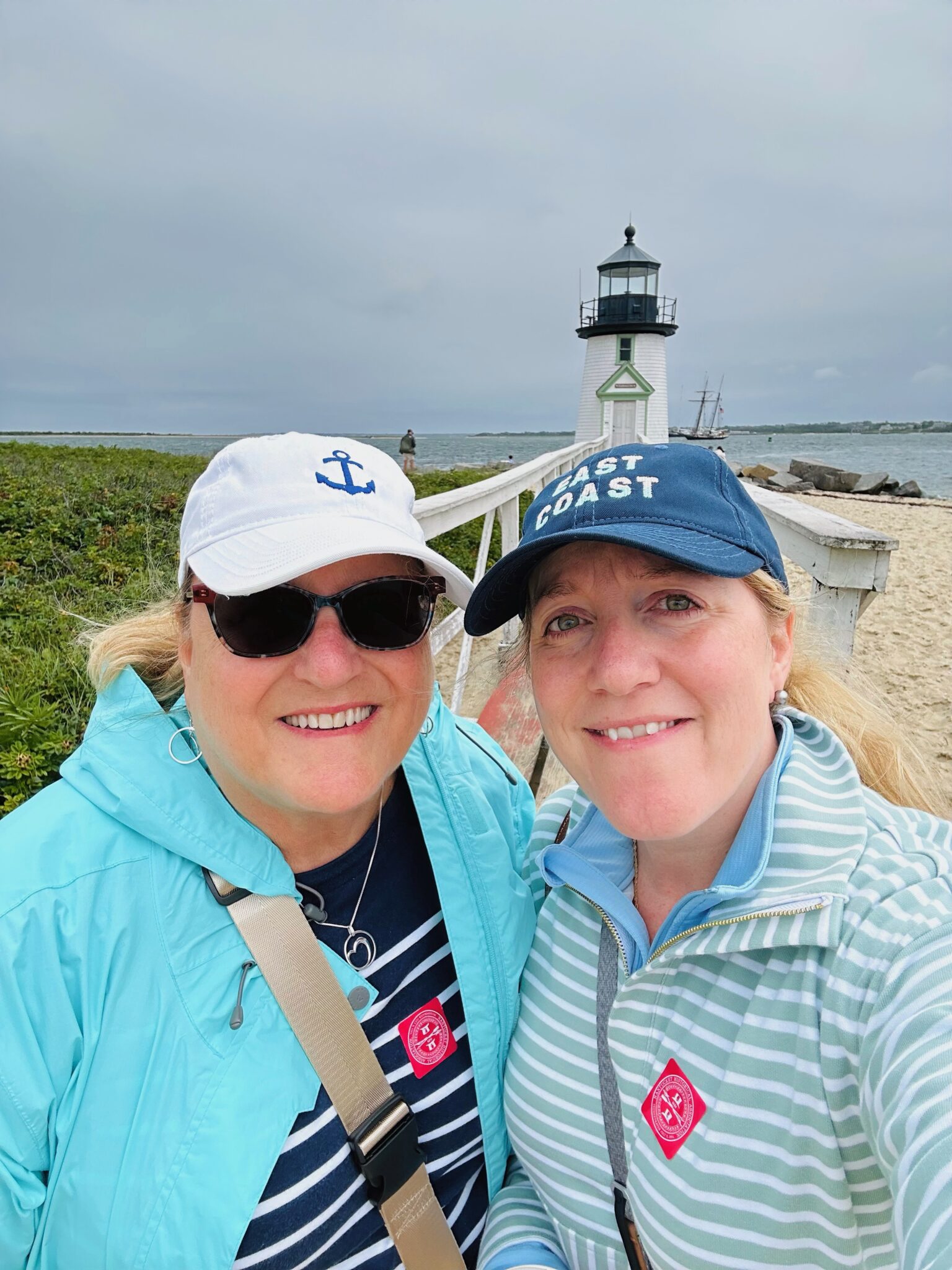 Cecelia & Lisa at Brant Point Lighthouse